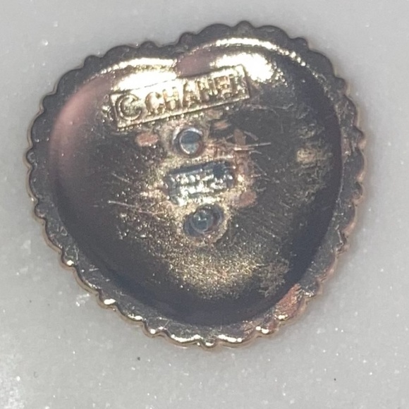 Stamped Designer Button Turned Into Hair Clip